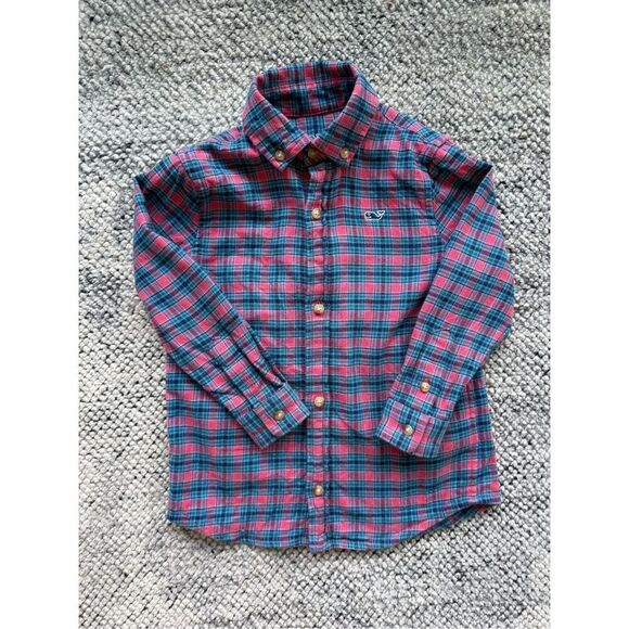 3T Vineyard Vines Boys Plaid Flannel Button Down Shirt - Picture 2 of 5